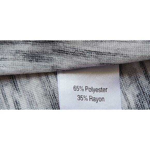 Hannah Petite Black White Marled Round Neck Top PS Lightweight Soft Stretch - Picture 5 of 5